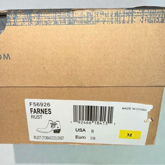 New In Box Born FARNES Bootie Rust Distressed F56903 With side Zippers Size 8M - Picture 5 of 9